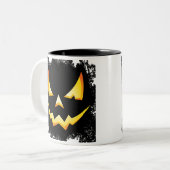 Scary Pumpkin Halloween Coffee Mok (Voorkant links)