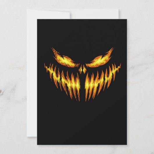 Scary Pumpkin Halloween Face Gift Idee Kaart (Voorkant)