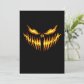 Scary Pumpkin Halloween Face Gift Idee Kaart (Staand voorkant)