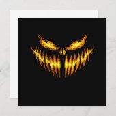 Scary Pumpkin Halloween Face Gift Idee Kaart (Voorkant / Achterkant)