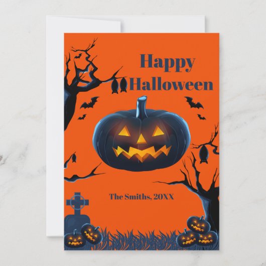 Scary Pumpkin Halloween kaarten (Voorkant)