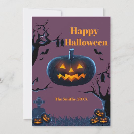 Scary Pumpkin Halloween kaarten (Voorkant)