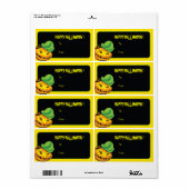 Scary pumpkin - Halloween Labels (Full Sheet)
