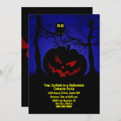 Scary Pumpkin Halloween Party Kaart (Voorkant / Achterkant)