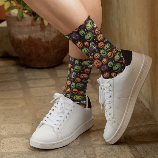 Scary Pumpkin Halloween Sokken
