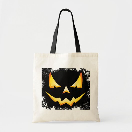 Scary Pumpkin Halloween Trick or treat Bag Tote Bag (Voorkant)