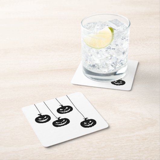 Scary Pumpkin hanging Kartonnen Onderzetters (Insitu)