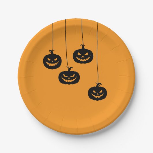 Scary Pumpkin hanging Papieren Bordje (Voorkant)