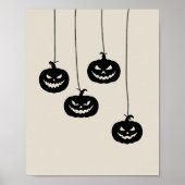 Scary Pumpkin hanging Poster (Voorkant)