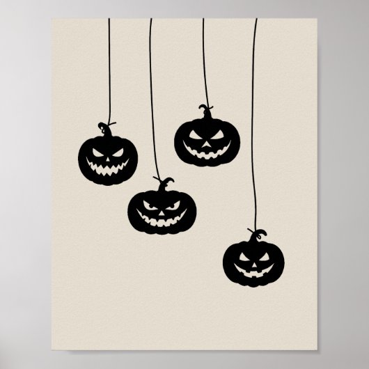 Scary Pumpkin hanging Poster (Voorkant)