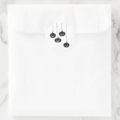Scary Pumpkin hanging Ronde Sticker (Tas)