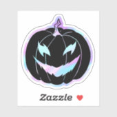 Scary Pumpkin Holographic Sticker (Vel)