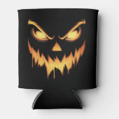 Scary Pumpkin Jack O Lantern Face Halloween Blikjeskoeler (Voorkant)