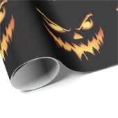 Scary Pumpkin Jack O Lantern Face Halloween Cadeaupapier (Rol Hoek)