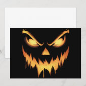 Scary Pumpkin Jack O Lantern Face Halloween Kaart (Voorkant / Achterkant)