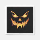 Scary Pumpkin Jack O Lantern Face Halloween Servet (Voorkant)