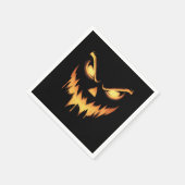 Scary Pumpkin Jack O Lantern Face Halloween Servet (Hoek)