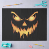 Scary Pumpkin Jack O Lantern Face Halloween Tissuepapier (Craft)