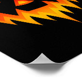 Scary Pumpkin Jack O Lantern Gezicht Halloween Kos Poster (Hoek)