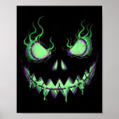 Scary Pumpkin Jack O Lantern Spooky Halloween Kind Poster (Voorkant)