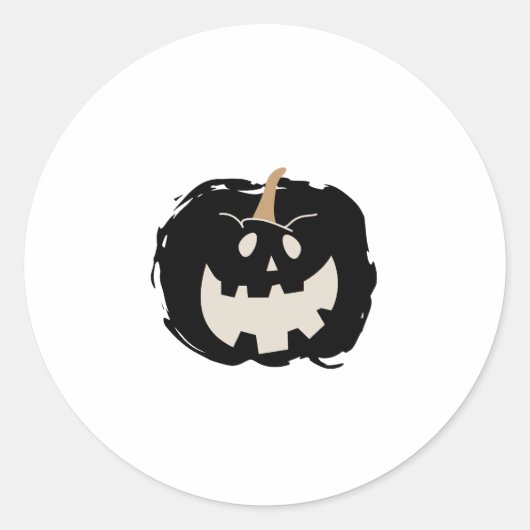 Scary Pumpkin Ronde Sticker (Voorkant)