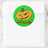 Scary Pumpkin Ronde Sticker (Tas)