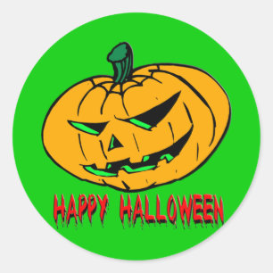 Scary Pumpkin Ronde Sticker