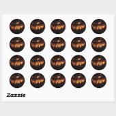 Scary Pumpkin-Sticker Ronde Sticker (Vel)