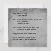 Scary Pumpkinhead en spookhuizen Halloween Kaart (Achterkant)