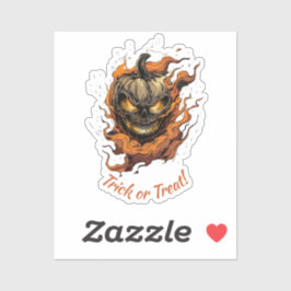 Scary Pumpkinhead Trick or treat Sticker