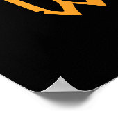 Scary Pumpkins Halloween Wedding Reception Sign Poster (Hoek)