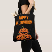 Scary Pumpkins Happy Hallowen Tote Bag (Dichtbij)