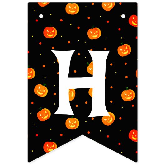 Scary Pumpkins Pattern en Spider Halloween Party Vlaggetjes (Tweede vlag)