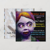 Scary Puppet Doll Creepy Halloween Kaart (Voorkant / Achterkant)