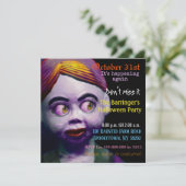 Scary Puppet Doll Creepy Halloween Kaart (Staand voorkant)