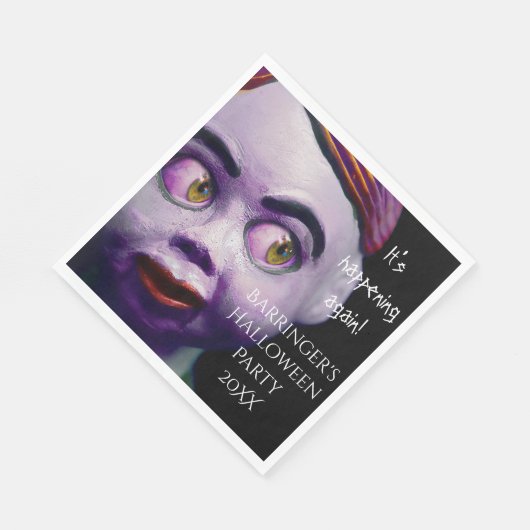 Scary Puppet Doll Creepy Halloween Servet (Hoek)