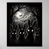 Scary Rabbit Eyes Forest Creepy Halloween kostuum Poster (Voorkant)
