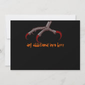 scary raven halloween uitnodiging (Achterkant)