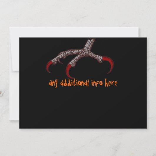 scary raven halloween uitnodiging (Achterkant)