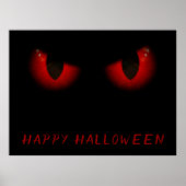 Scary Red Halloween Eyes Poster (Voorkant)