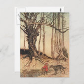 Scary Red Riding Hood Briefkaart (Voorkant / Achterkant)