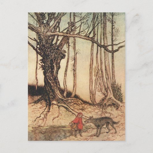 Scary Red Riding Hood Briefkaart (Voorkant)