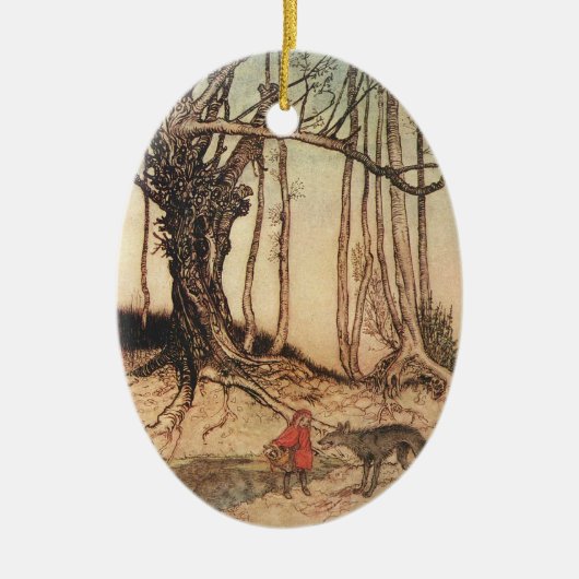 Scary Red Riding Hood Keramisch Ornament (Voorkant)