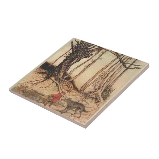 Scary Red Riding Hood Tegeltje (Zijkant)