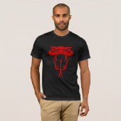 Scary Red Snake - Fierce Red Serpent Face T-shirt (Voorkant volledig)