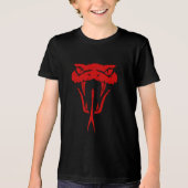 Scary Red Snake - Fierce Serpent Face Boys Tri-Blend Shirt (Voorkant)