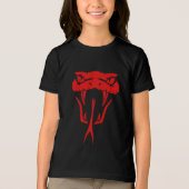 Scary Red Snake - Fierce Serpent Face Boys Tri-Blend Shirt (Voorkant)