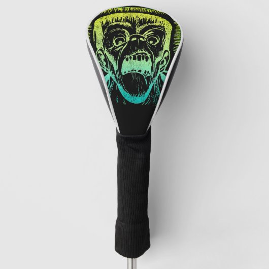 Scary Retro Frankenstien Movie Monster Comic Art Golfheadcover (Voorkant)