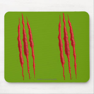 Scary Ripped Torn Evil Claw Marks Halloween Horror Muismat