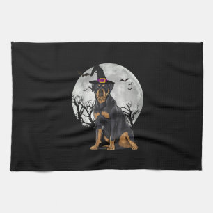 Scary Rottweiler Dog Witch Pet Halloween Theedoek